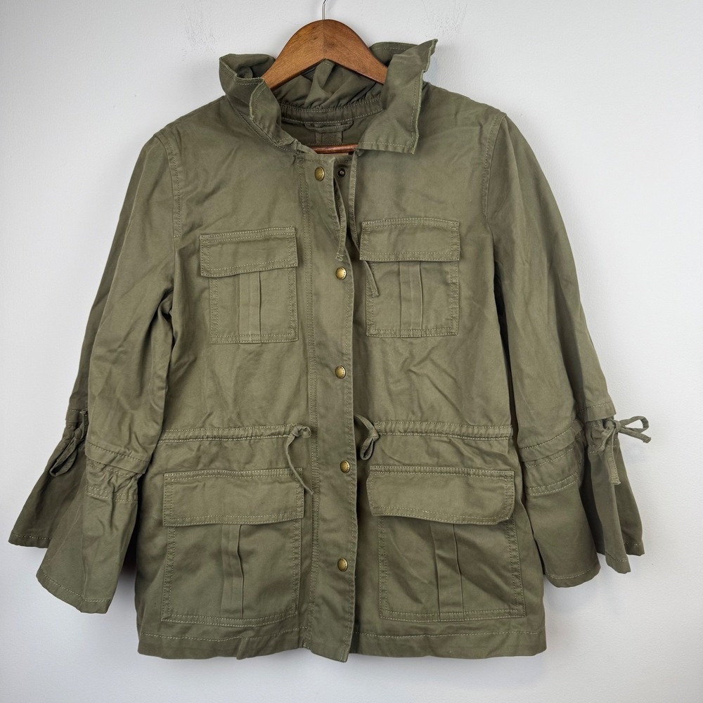 Banana Republic Olivia Palermo Womens Utility Jacket S Gorpcore Safari Military
